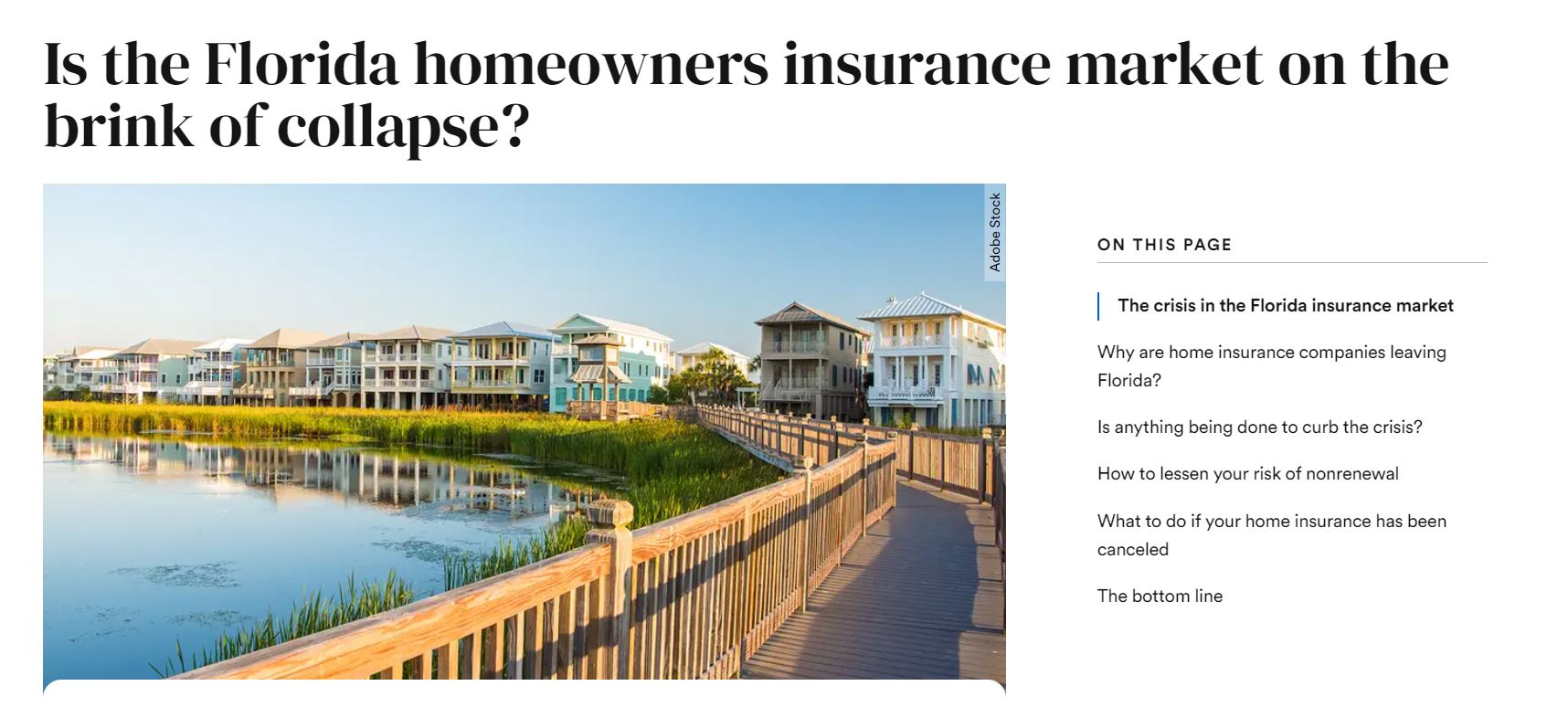 Click Here: Florida Home Insurance on Brink of Collapse